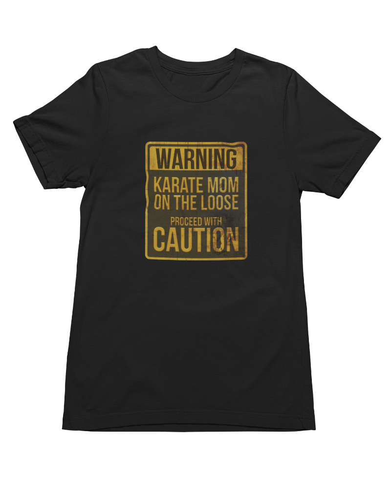 UNITED Karate Mom Martial Arts T-shirt Karate Clothes Gear Front