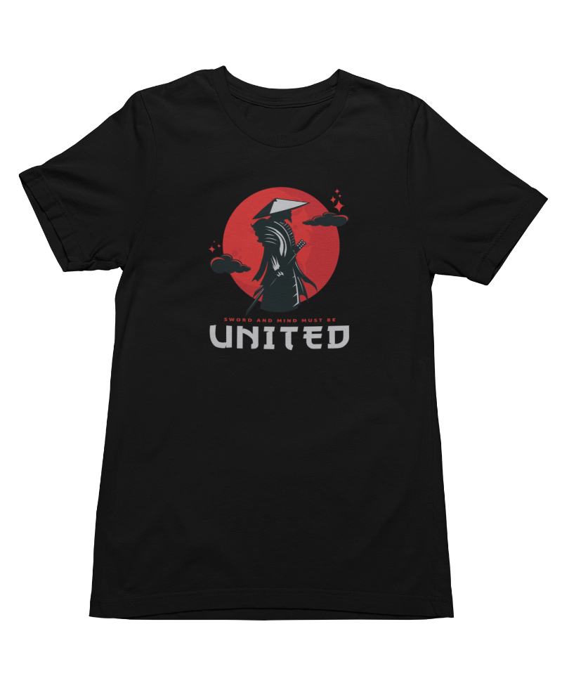 UNITED Samurai Warrior Martial Arts T-shirt, Karate Clothes Gear Front