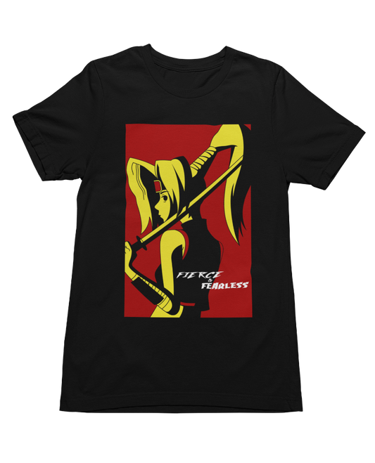 UNITED Katana Martial Arts T-shirt with female warrior Karate Clothes Gear Front