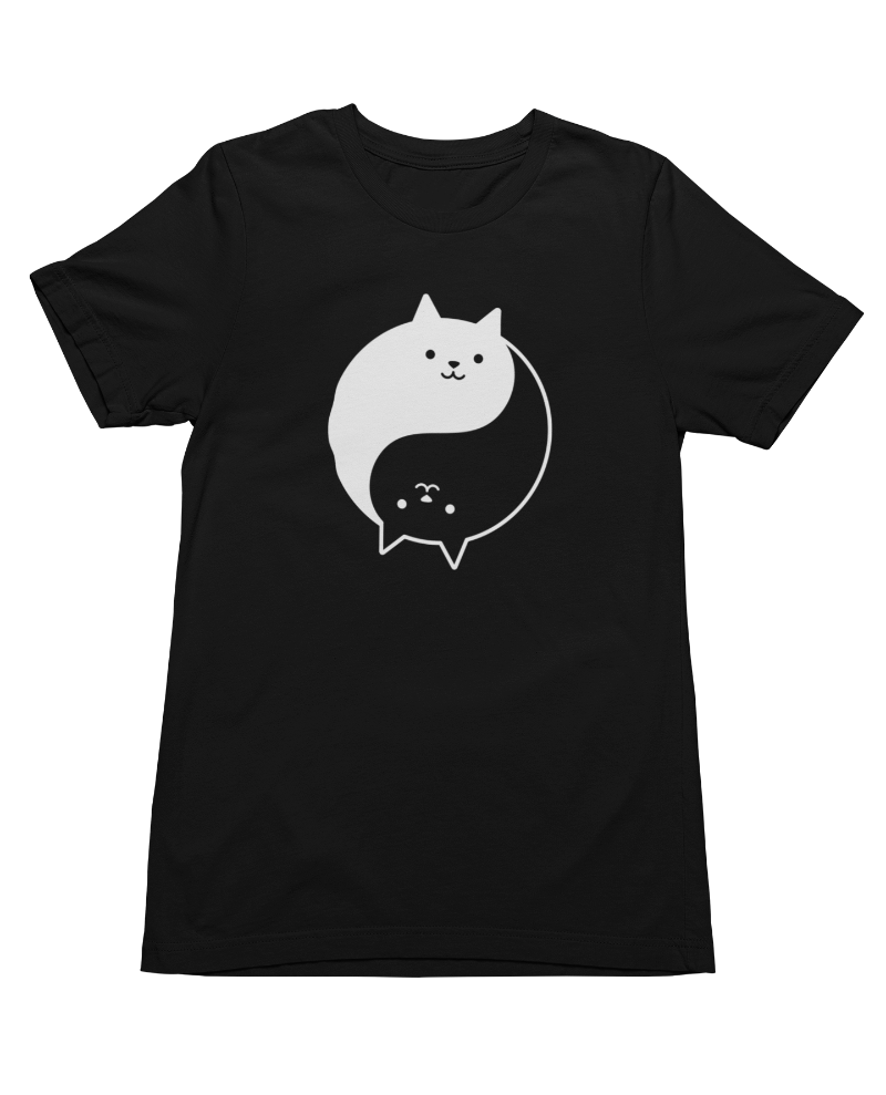 UNITED Kitty Cat Yin Yang Martial Arts T-shirt, Karate Clothes Gear Front