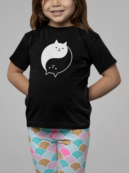 UNITED Kitty Cat Yin Yang Martial Arts T-shirt, Karate Clothes Gear Girl